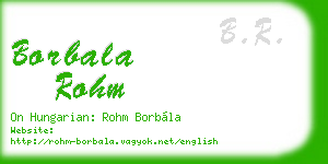 borbala rohm business card